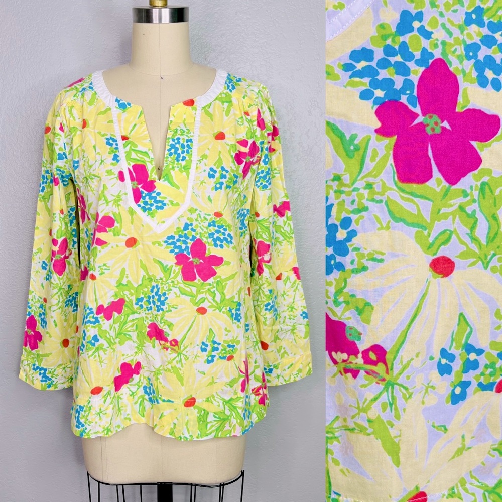 Lilly Pulitzer tunic blouse size medium floral